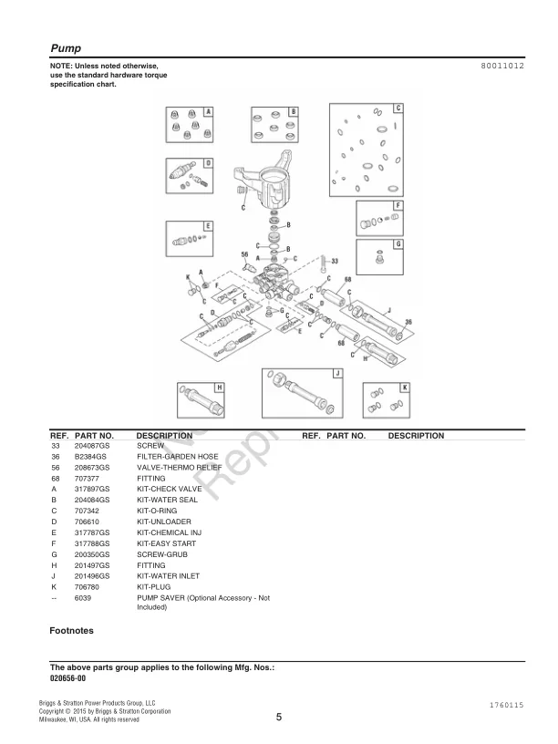 BRIGGS AND STRATTON, 020656-00, IPL.5